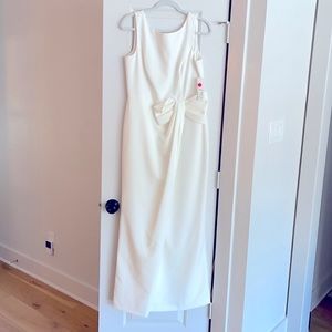 Long White Slitted Dress